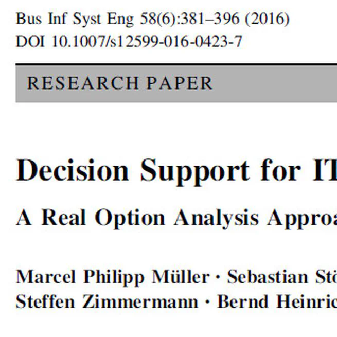 Decision Support for IT Investment Projects